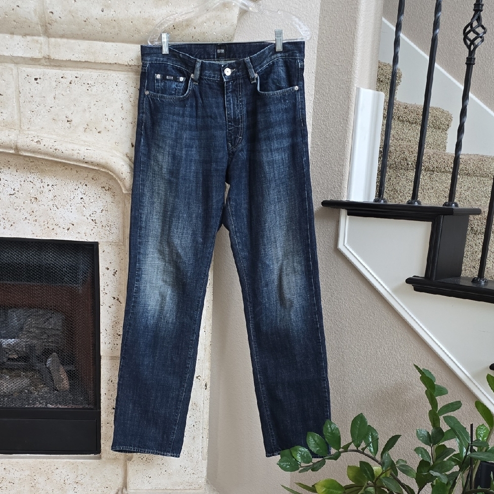 Hugo Boss Dark Blue Regular Straight Jeans